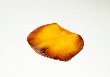 Epoksi reçine gül yaprağı ile kristal yapılmış