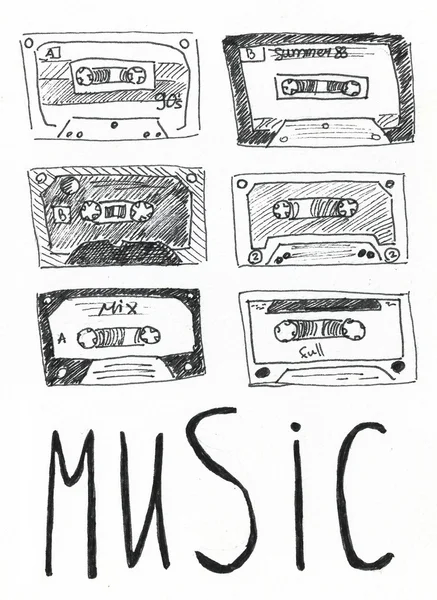 Taśmy muzyki — Zdjęcie stockowe