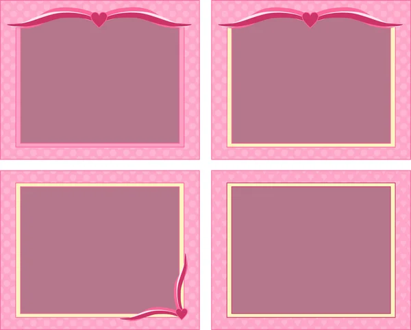 Roze frames — Stockvector