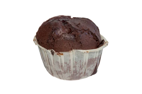 Cupcake de chocolate de cerca —  Fotos de Stock