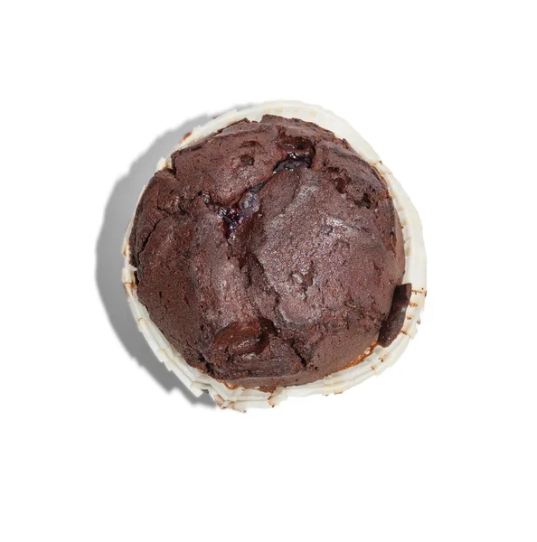 Cupcake de chocolate vista superior —  Fotos de Stock