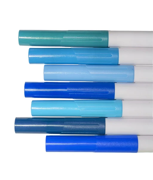 Blue markers — Stock Photo, Image