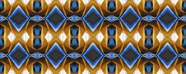 黄色のエレガントなポスター ネイビーブルーがシームレスにブラッシュアップ ブラウンダーティアートテンプレート 青い液体スプラッシュ ブラックスタイリッシュな質感 水彩イラスト ファッションデッキ グレーの抽象的な装飾 — ストック写真