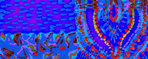 Gökyüzü Mozaik Tasarımı Mavi Sanatsal Llüzyon Indigo Geometric Illustration Neon — Stok fotoğraf