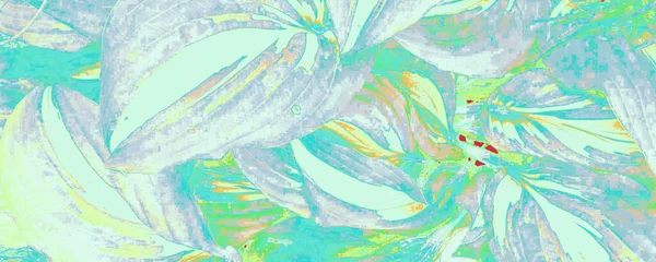 Estandarte Blue Plant Textura Folhas Gelo Padrão Feminino Azure Textura — Fotografia de Stock