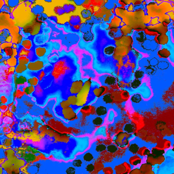 Sfondo Artistico Blu Illustrazione Artistica Arancione Banner Grunge Multicolore Stampa — Foto Stock