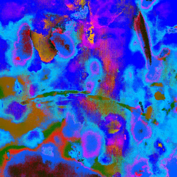 Paars Meerkleurig Patroon Cyaan Dirty Art Sjabloon Zee Aquarelle Canva — Stockfoto