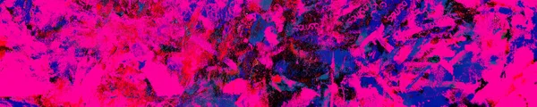 Πολύχρωμο Dirty Art Panorama Ροζ Καλλιτεχνική Εικόνα Μαύρο Υγρό Αποτύπωμα — Φωτογραφία Αρχείου
