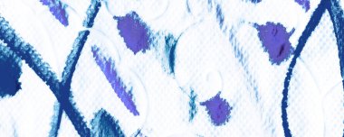 Beyaz Sanatsal Element. Koyu Mavi Mürekkep Kirli Arkaplan. Royal Blue Suluboya Baskı. Sıkıntılı Şablon. Cyan Boyama dokusu. Indigo Tekstil Graffiti. Mavi Islak Resim.