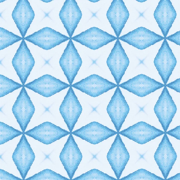 蓝色时装设计 海军蓝色当代图案 天空梅西 班纳白色酷卡特瓦 海洋液体横幅 冰压皱了后空翻 白画元素 — 图库照片