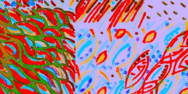 Yeşil Grunge Süslemesi. Parlak Pastel Sanat Görüntüsü. Mavi Kirli Sanat dokusu. Perple Vintage Splash. Kırmızı Kova Graffiti. Islak Batik. Turuncu çizgili desen. Soyut Sancak.