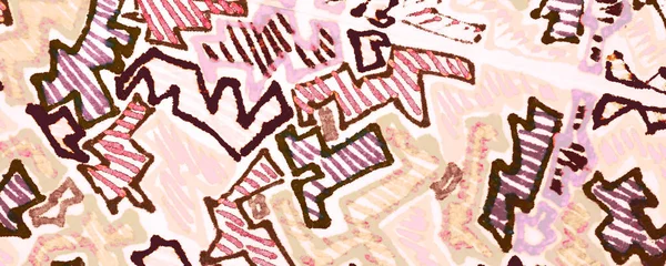 明るい装飾の背景 紫色のモザイク装飾 ホワイトスタイリッシュなドローイング 天国の要素をパステル ブラウンロマンスの背景 ブラックダーティアートポスター 抽象画 — ストック写真