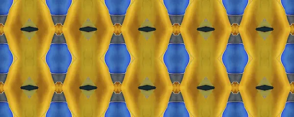 ブルートレンディ画像 ネイビーブルーのドローデザイン ブラックアクエレル画像 黄色の液体スプラッシュ ピンクのファッションの装飾 ダーティアートテンプレート 現代版 ブラウン抽象 Batik — ストック写真
