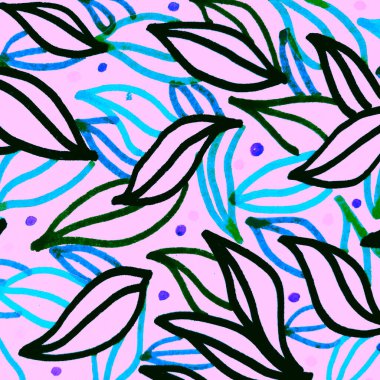 Mavi Palm Element. Parlak Yıkama Çizimi. Renkli Güzellik Sunumu. Orman Kağıdı. Yeşil Sıvı Çizimi. Şablon çizildi. Gökyüzü Soyut Şalı.