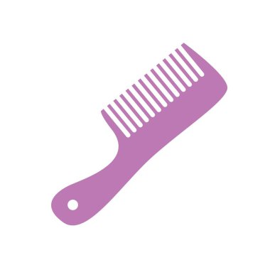 Pembe saç fırçası ya da izole edilmiş bir ikon. İzole edilmiş beyaz arkaplanda vektör illüstrasyonu.