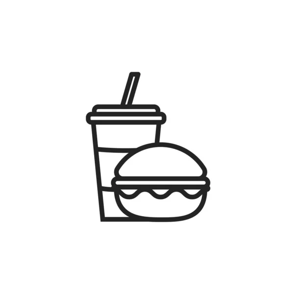 Ícone Fast Food no fundo branco. — Vetor de Stock