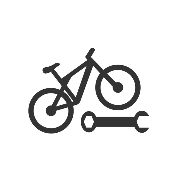 Repair Bike Icon Logo Design Element, reparieren Fahrrad, Vektor — Stockvektor