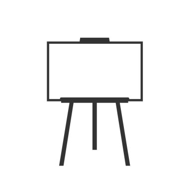 Easel simgesi uygulama, web ve dijital tasarım için izole edilmiş işaret sembolü ve düz stil. Vektör illüstrasyonu.
