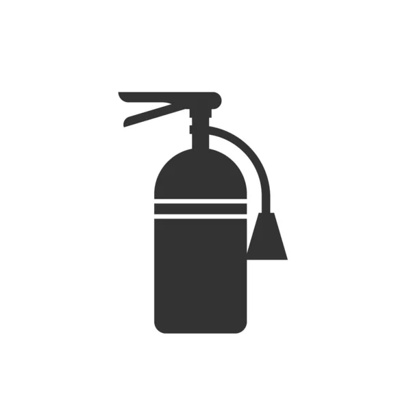 Fire extinguisher icon isolated on white. Flat design vector illustration — Stock Vector