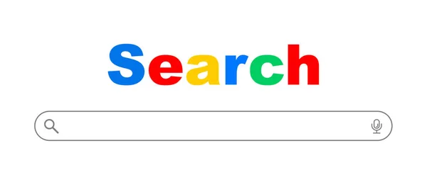 Vector Element Google Search Bar Site, Plantilla de motor de búsqueda. — Vector de stock