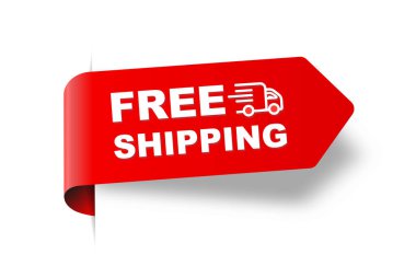 Vektör Illustration Modern Ücretsiz Nakliye Dükkanı Şimdi Reklam Etiketi