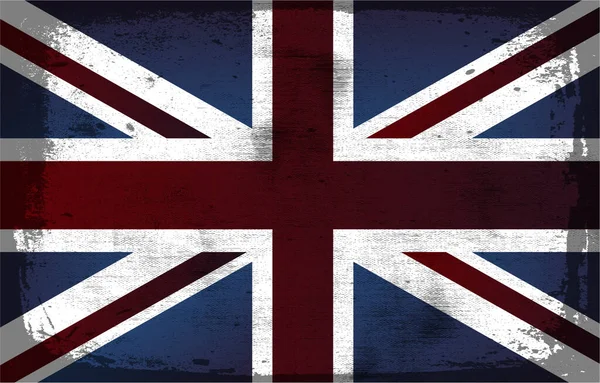 Grunge old UK British retro flag vector illustration — 图库矢量图片