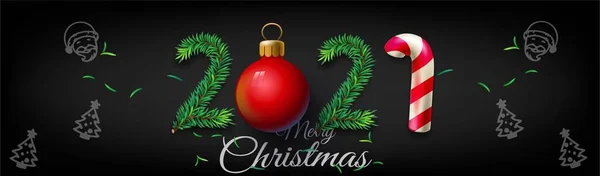 2021 Mutlu Yıllar ve Mutlu Noeller Yatay Posterleri, vektör illüstrasyonu - Yeni Yıl 2021 - Yeni Yıl 2021 ve Mutlu Noeller Yatay Sancağı- Mutlu Noeller 2020 Sancağı