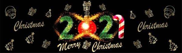 Mutlu Noeller ve 2021 Mutlu Yıllar Yatay Sancak Vektör Resimleri - 2021 Yeni Yıl ve Noel Sancak Arkaplanı Altın Işıklı - Mutlu Noeller ve Yeni Yıl 2021 posterleri