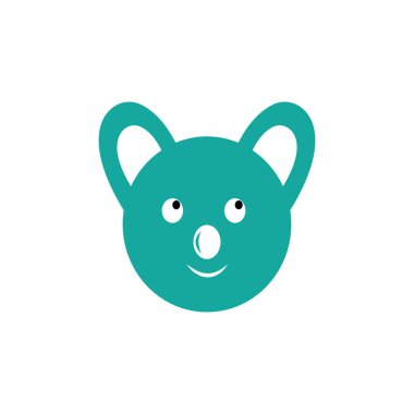 Sevimli hayvan suratlı çizgi film renk çizim tasarım vektör başı