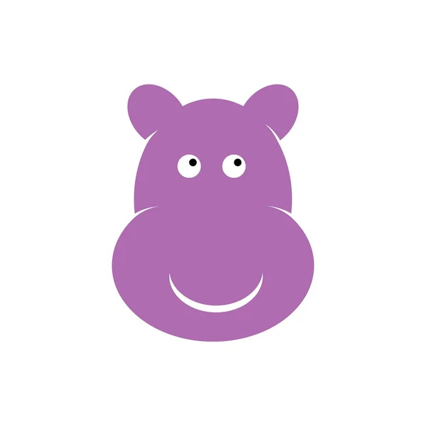 Pin Drawing Cute Animal Face Cartoon Color Illustration Design Vector — Vector de stock