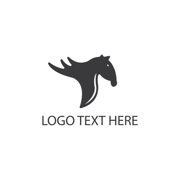 Letter Creative Logo Illustration Horse Vector Design Template — Archivo Imágenes Vectoriales