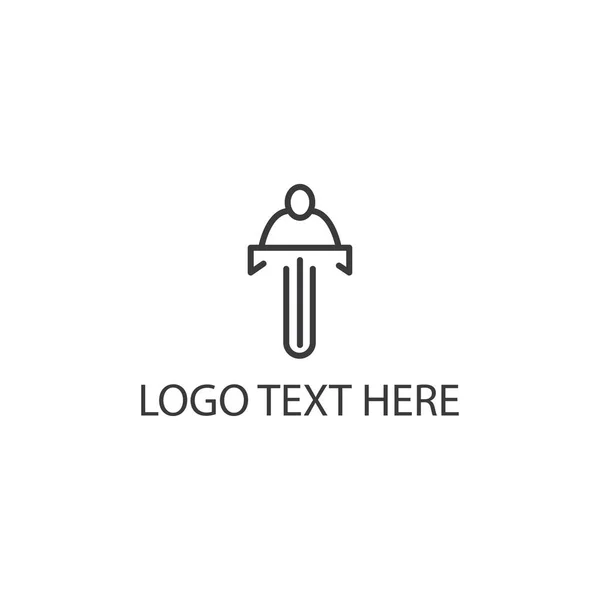 Carta Logotipo Criativo Ilustração Ciclismo Linha Design Vetor Modelo — Vetor de Stock