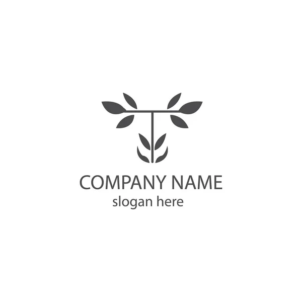 Letter Logo Illustration Leaf Template Vector Design — Stock Vector