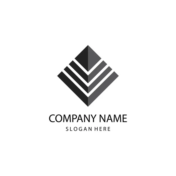 Letter Logo Illustration Color Pyramid Design Vector Template — Stockový vektor