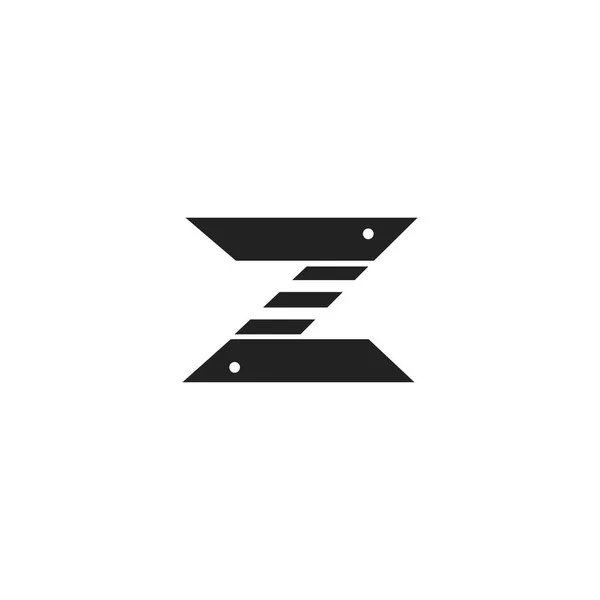 字母Z标志现代黑色矢量图解设计模板 — 图库矢量图片