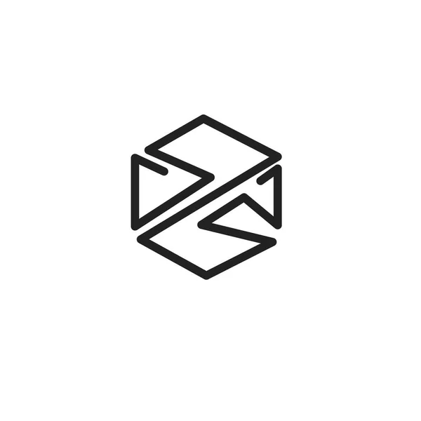 Carta Logo Modern Black Vector Ilustração Design Template —  Vetores de Stock