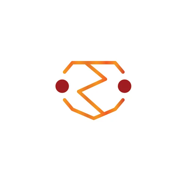 Letter Logo Vector Illustratie Kleurrijke Hoogspanningslijn Ontwerp — Stockvector