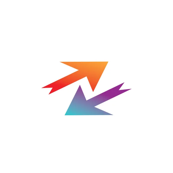 Letra Logotipo Ilustração Moderna Design Seta Colorida Vetor — Vetor de Stock