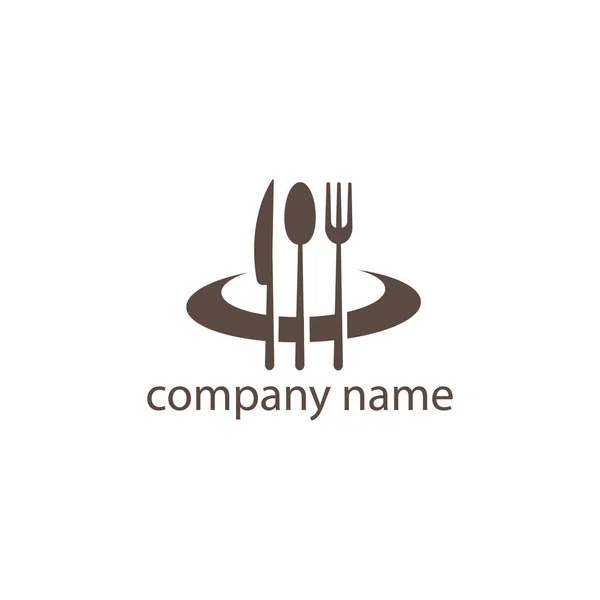 Tableware Logo Illustration Abstract Restaurant Symbol Design Vector — Stock Vector