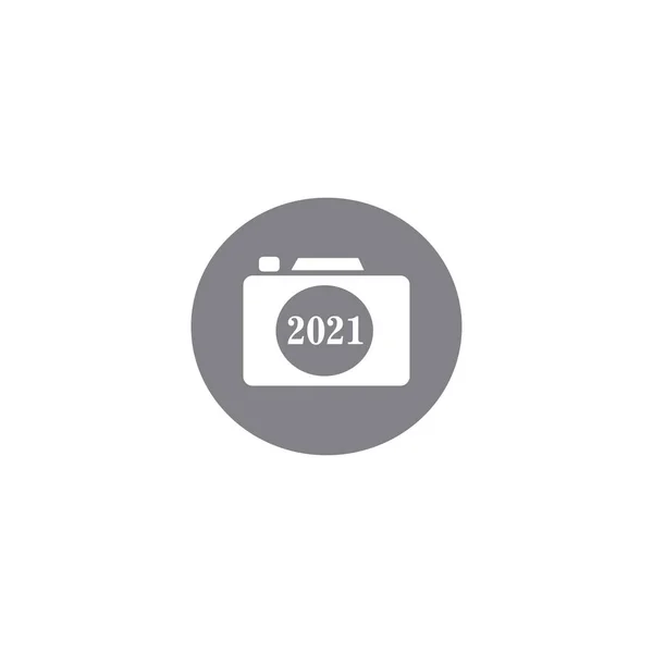 Kamera Logotyp Illustration Abstrakt Cirkel Symbol 2021 Nya Vektor Design — Stock vektor