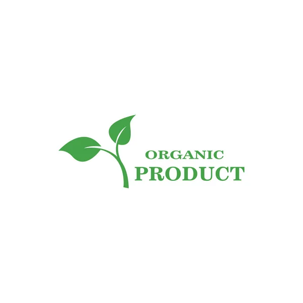 Logo Farm Green Leaf Seed Design Vector Illustration — Stock Vector
