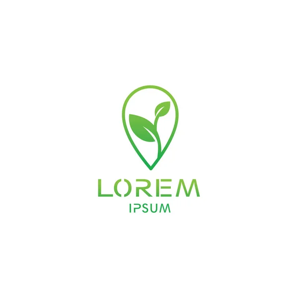 Green Leaf Logo Creative Nature Vector Design Illustration — Stock Vector
