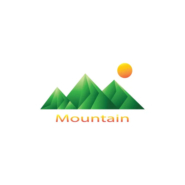 Illustration Vectorielle Conception Dégradé Couleur Logo Montagne — Image vectorielle