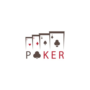 Poker logosu renk tasarım şablonu tasarım vektörü