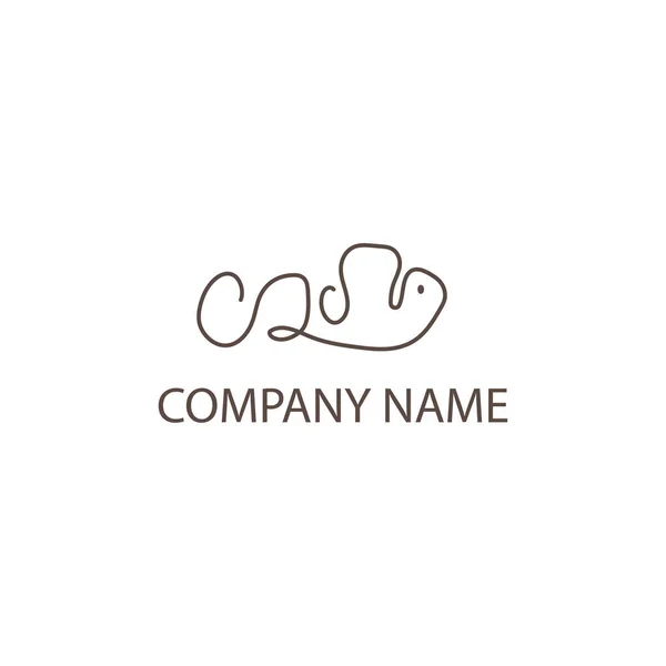 Logotipo Peixe Uma Linha Modelo Ilustração Simples Design Vetorial — Vetor de Stock