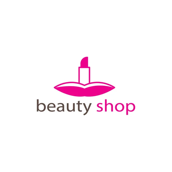 Beauty Logo Illustratie Lippen Met Kleur Ontwerp Vector — Stockvector