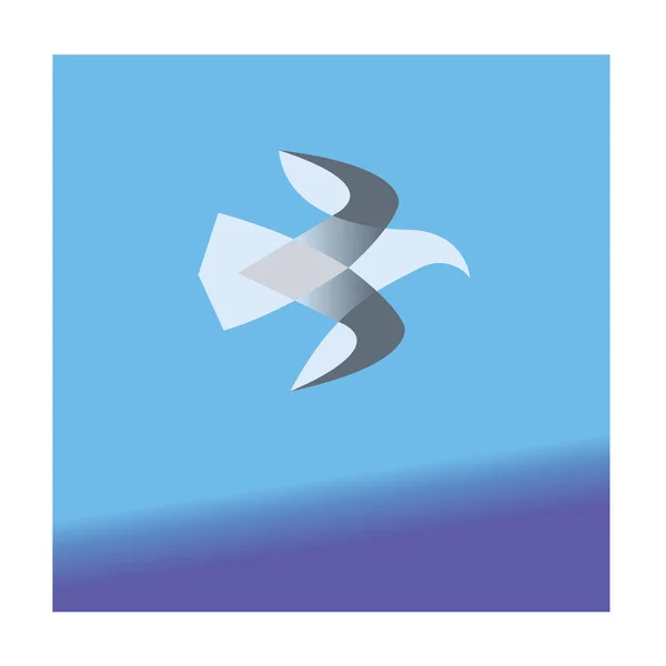 Vliegende Vogel Illustratie Achtergrond Kleur Natuur Ontwerp Vector — Stockvector