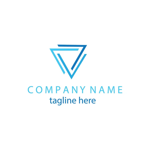 Logotipo Modelo Esboço Triângulo Ilustração Para Design Empresa Vetor — Vetor de Stock
