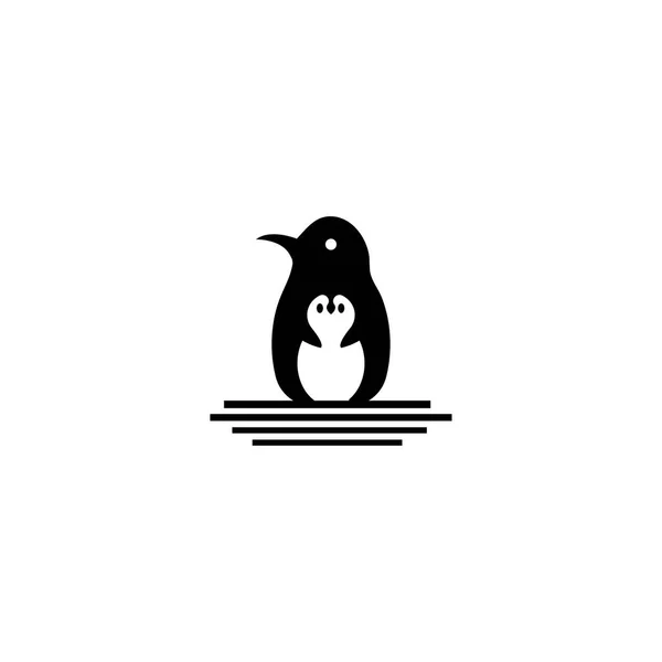 Penguin Logo Kreativ Abstrakt Design Vektor Illustration — Stock vektor