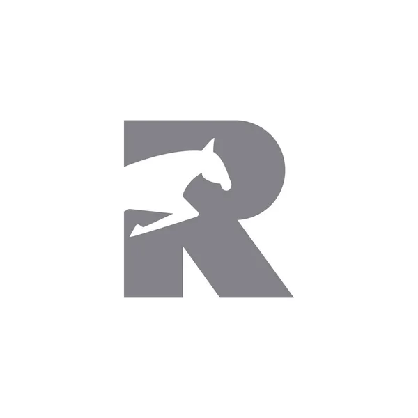 Letra Logo Ilustración Vectorial Creativa Diseño Del Caballo — Archivo Imágenes Vectoriales